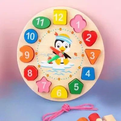 Jouet Montessori Bois - WoodenToys™ - Horloge - Au Coin Maman